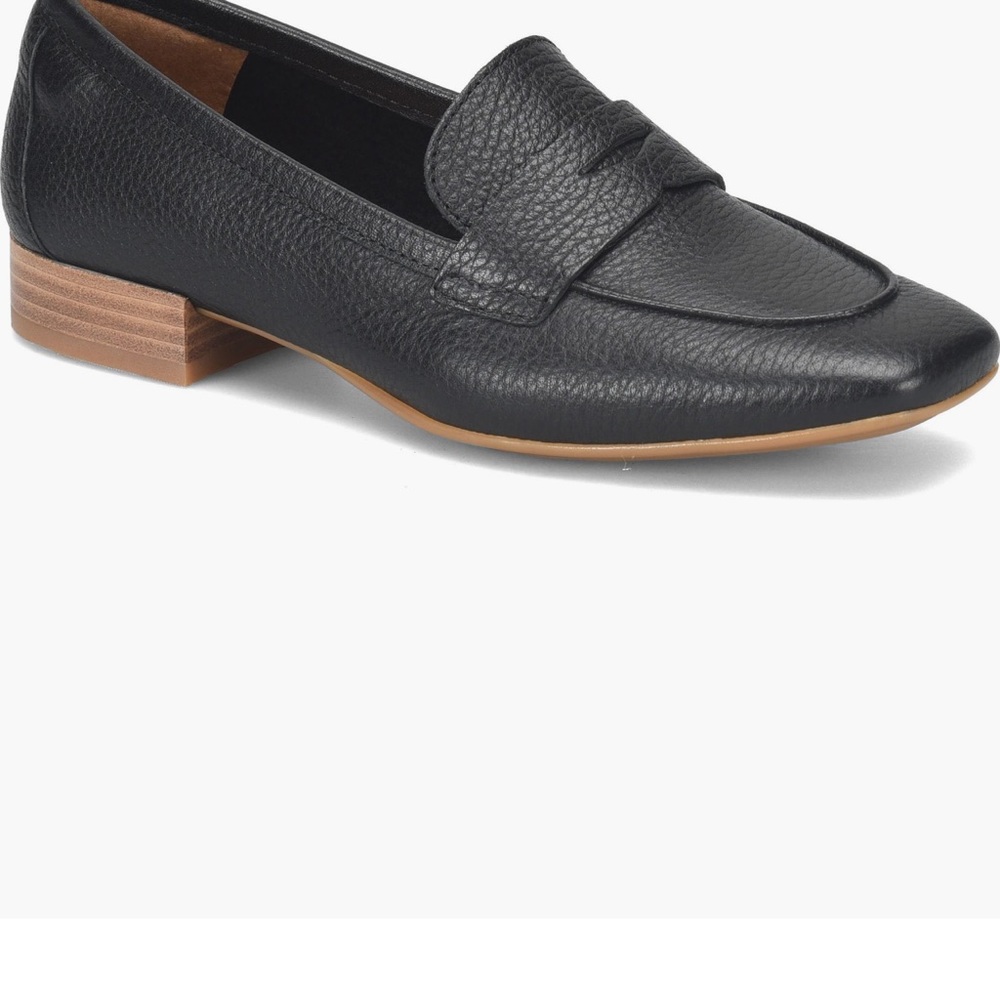 Nordstrom Black Textured Leather Loafers